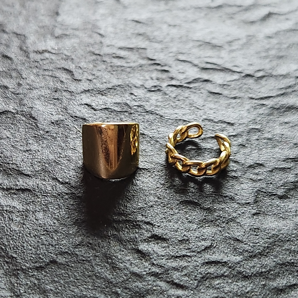 24 KT Plated Sterling Silver Ear Cuffs
